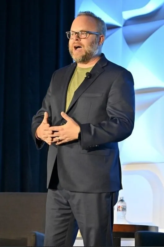 Nathan Phinney, author of CTRL ALT SURVIVE, speaking at The Channel Company's XChange, the MSP leadership conference covered by CRN